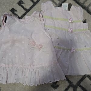 Adorable Two Pink Baby Dresses